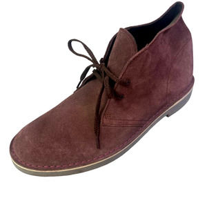 Clarks Bushacre 2 Men's Bordeaux Suede Chukka Desert Boots | Mens 9.5 | 26122000